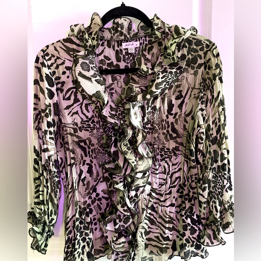 Frilly jungle style top by Jaipur.